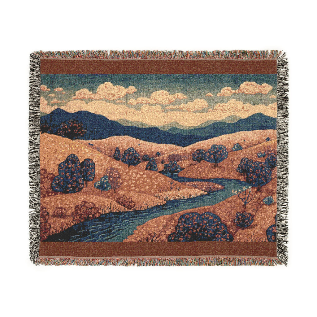 Serene Landscape Woven Blanket