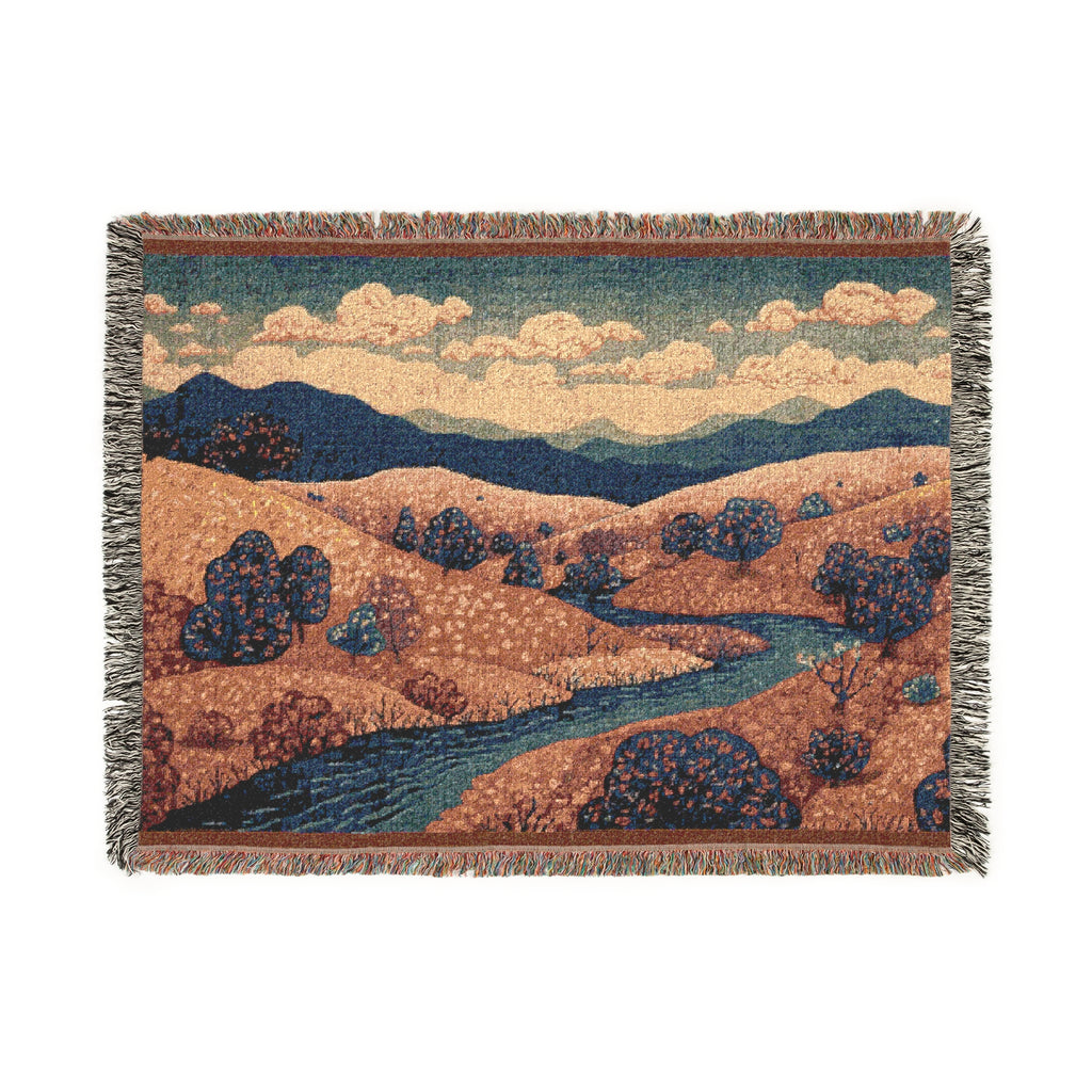 Serene Landscape Woven Blanket